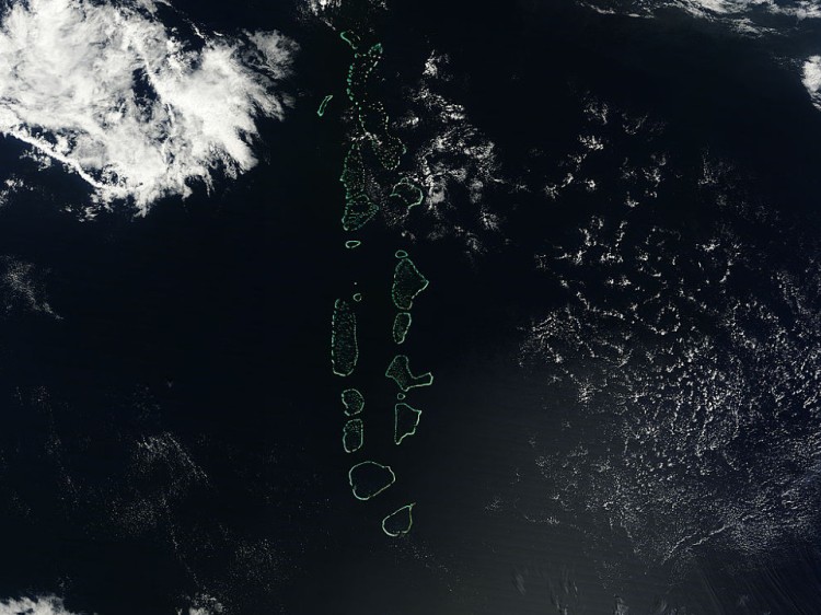 Maldives Satellite Map Image Credit: Jeff Schmaltz, MODIS Land Rapid Response Team, NASA GSFC